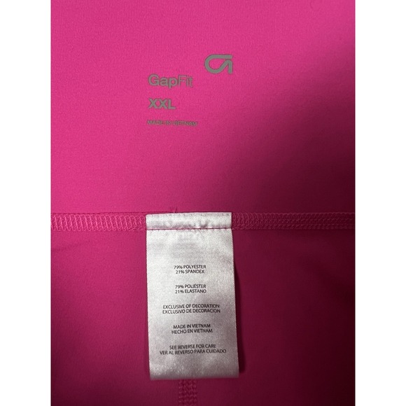 Gapfit Leggings Womens XXL Pink‎ Pull On Polyester Blend Cropped Athleisure - Picture 10 of 11